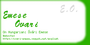 emese ovari business card